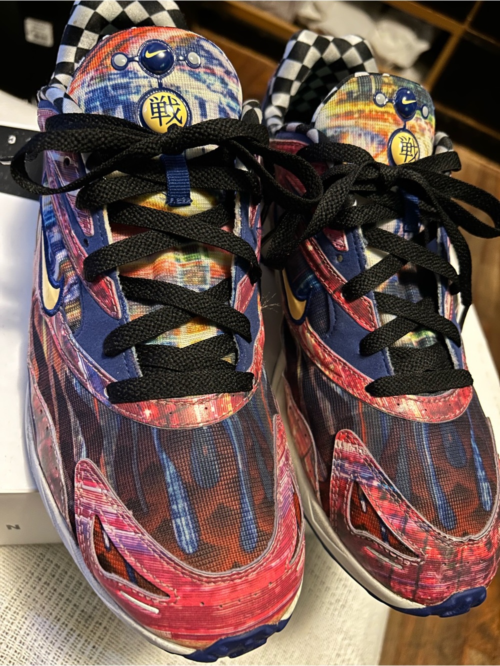 Nike Multicolor Athletic Shoes — Blue, Red, Yellow, Black